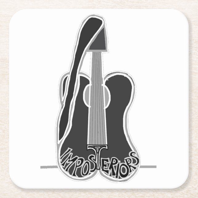 Imposteriors drinkkustfartyg underlägg papper kvadrat (Framsidan)