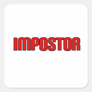 Impostor Fyrkantigt Klistermärke