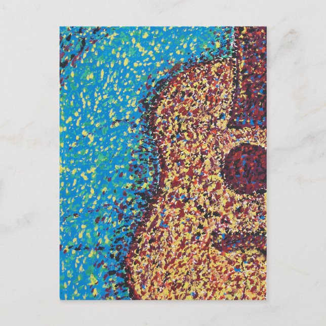 Impresionist gitarrvykort vykort (Framsida)