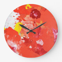 "Impress Me" färgfull Abstrakt Art Clock
