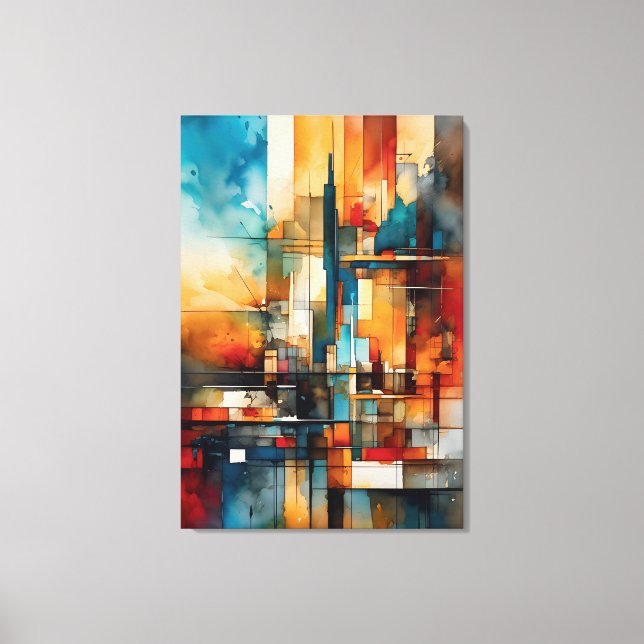 Impressão Em Tela Abstract vertical and horizontal Canvastryck (Framsida)