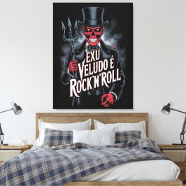 Impressão em Tela Exu Veludo é Rock'N'Roll #1 Canvastryck
