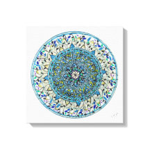 Impressão Em Tela Mandala Essência Floral