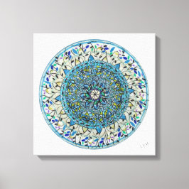 Impressão Em Tela Mandala Essência Floral Canvastryck