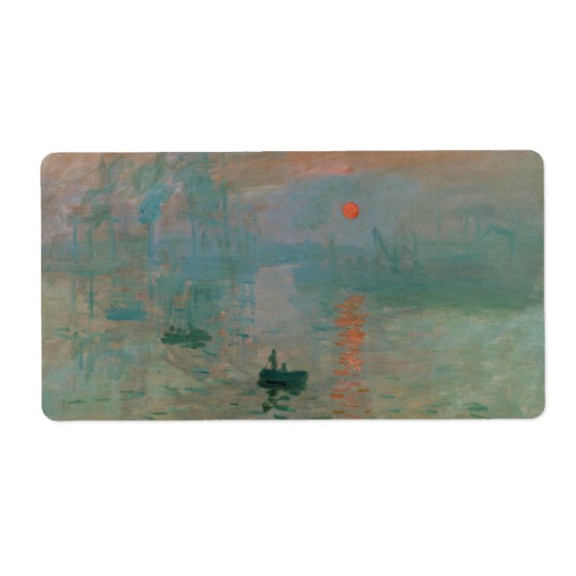 Impression, Soleil Levant av Claude Monet 1872 Fraktsedel (Framsidan)