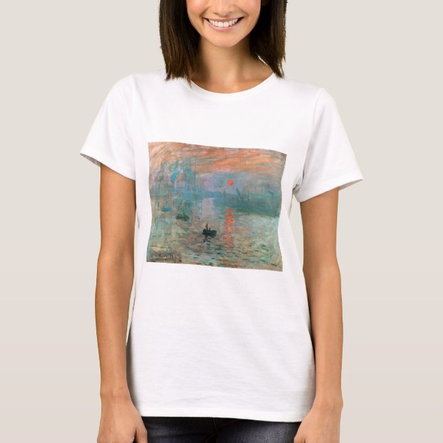 Impression, Soluppgång 1872 Claude Monet T Shirt (Framsida)