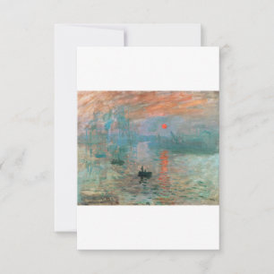 Impression, Soluppgång 1872 Claude Monet Tack Kort