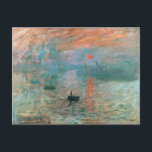 Impression, Soluppgång 1872 Claude Monet Vykort<br><div class="desc">Oscar-Claude Monet (UK: /ˈmɒ neɪ/, USA: /moʊɪ, Millaˈ-/, Fransk: [klod makenexi]; 14 november 1840 - 5 december 1926) var en Fransk målare och grundare av en imponerande målning som ses som en nyckel föregångare till modernisering, särskilt i hans försök att måla naturen enligt hans uppfattning[1]. Under sin långa karriär var...</div>
