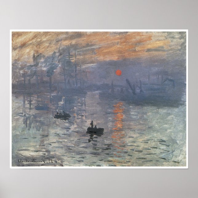 Impression-Soluppgång, 1872 Poster (Framsidan)