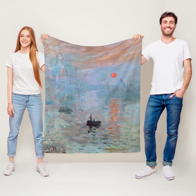 Impression, Soluppgång, Claude Monet Fleecefilt (På plats)