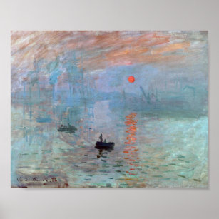 Impression, Soluppgång, Claude Monet Poster