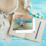 Impression, soluppgång, Monet Fine Art Vykort<br><div class="desc">Impression,  Soluppgång är en målning av Claude Monet som först visades vid det som skulle bli känt som "Utställningen av imperialisterna" i Paris i april,  1874. Målningen är berömd för att ha inspirerat Impressioniströrelsens namn. Impression,  Soluppgång skildrar Le Havres hamn,  Monets hemstad.</div>