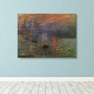 Impression Sunrise av Claude Monet, Vintage Art Canvastryck