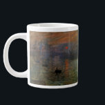 Impression Sunrise av Claude Monet, Vintage Art Jumbo Mugg<br><div class="desc">Impression,  soluppgång (1872) av Claude Monet är en vintage impressionistisk nautisk konstnärlig målning. Solens position ser ut som att det lika gärna skulle kunna vara en solnedgång. Ett maritimt kustlandskap vid Le Havre hamn,  Frankrike med flera båtar i förgrunden vid soluppgång.</div>