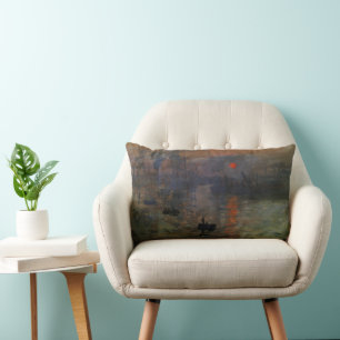 Impression Sunrise av Claude Monet, Vintage Art Lumbarkudde