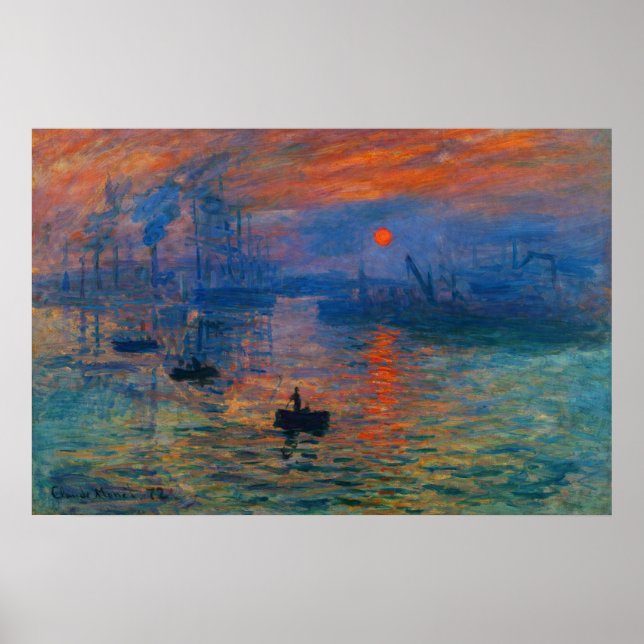 Impression, sunrise by Claude Monet Poster (Framsidan)