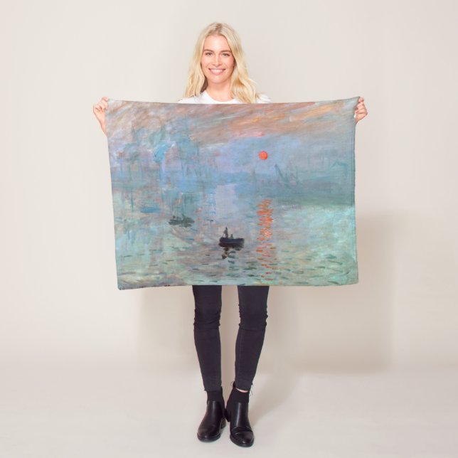 Impression, Sunrise, Claude Monet, 1872 Fleecefilt (På plats)