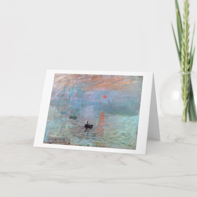 Impression, Sunrise, Claude Monet, 1872 Kort (Framsida)