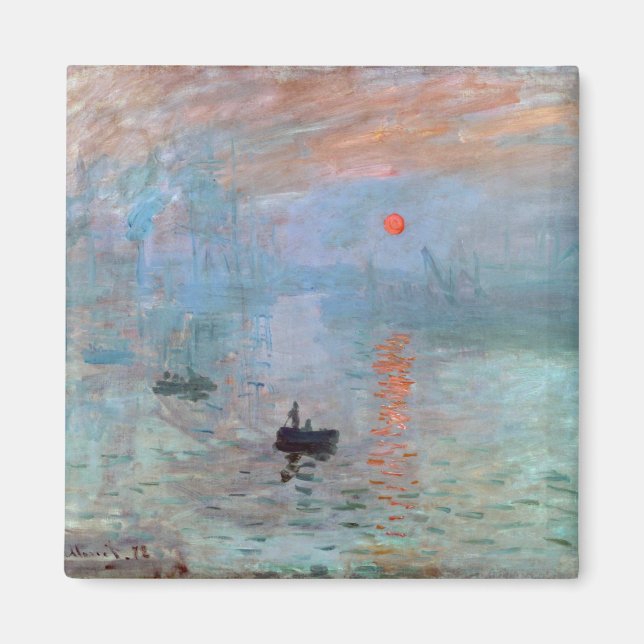 Impression, Sunrise, Claude Monet, 1872 Magnet (Framsidan)