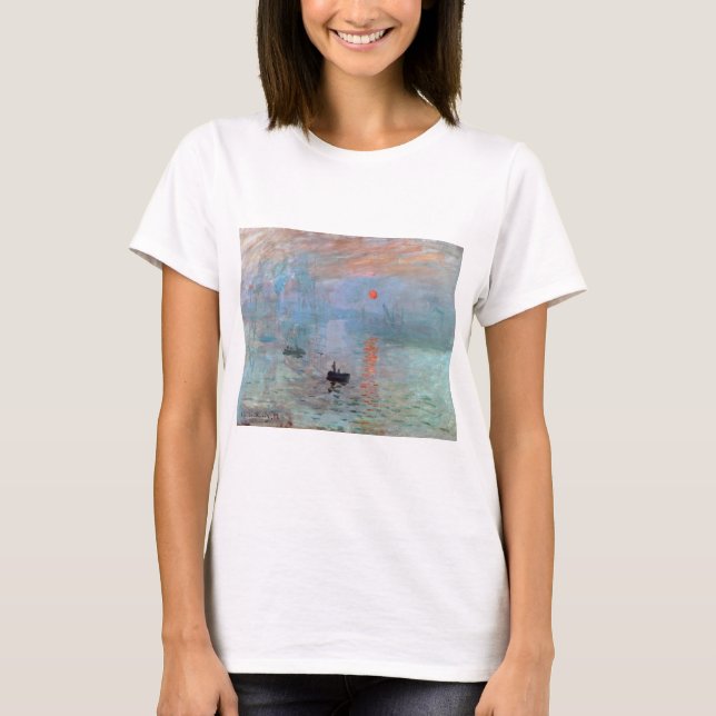 Impression, Sunrise, Claude Monet, 1872 T Shirt (Framsida)