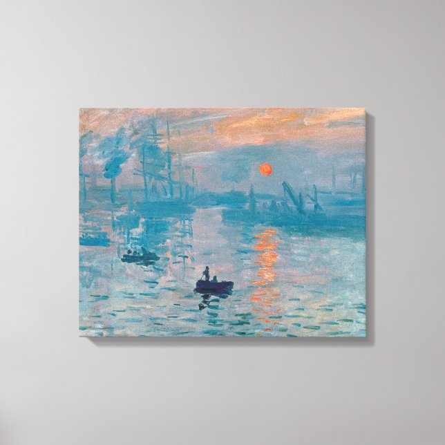 Impression Sunrise claude monet impressionist Canvastryck (Framsida)