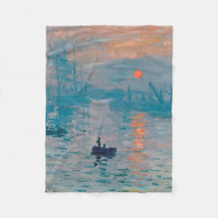 Impression Sunrise claude monet impressionist Fleecefilt