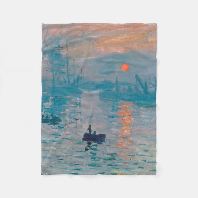 Impression Sunrise claude monet impressionist Fleecefilt (Framsidan)