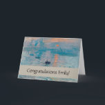 Impression Sunrise claude monet impressionist Kort<br><div class="desc">Impression,  Soluppgång är en berömd som målas av Franskens imponerande Claude Monet,  målad 1872 och som visas vid utställningen av imponerande konstnärer i Paris 1874. Soluppgång visar Le Havres hamn.</div>