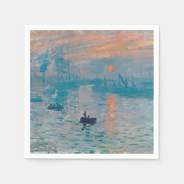 Impression Sunrise Claude Monet Pappersservett (Framsidan)