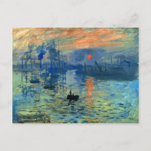 Impression Sunrise, Soleil Levant, Claude Monet Vykort