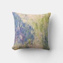 Impressionism Brush Stroke Vatten Lily Pond Pillow