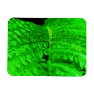 Impressionism för grönt Fern Abstrakt Magnet