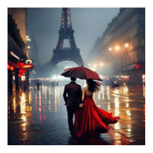 Impressionism Frankrike Eiffel Torn och par