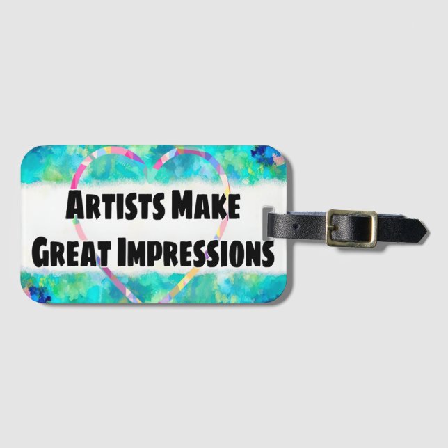 Impressionism konstcitat stolt artist bagagebricka (Framsida horisontal)