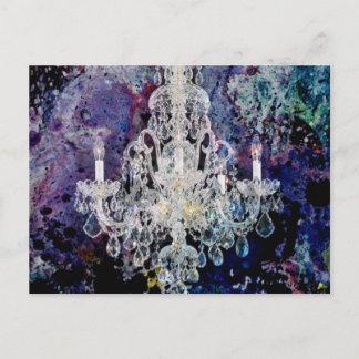 impressionism vattenfärgen Edwardian Chandelier Vykort