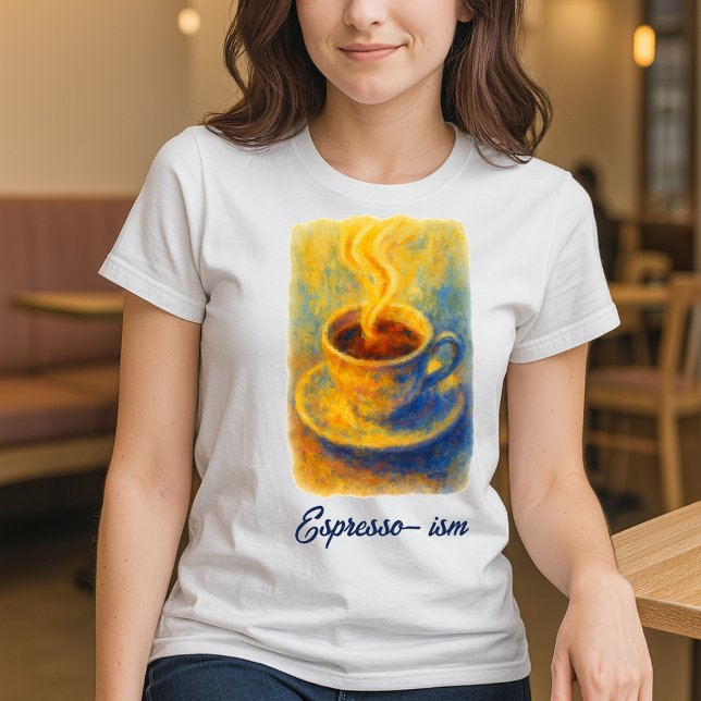 Impressionism vid färgning av Espressokaffe Kopp T Shirt (Skapare uppladdad)