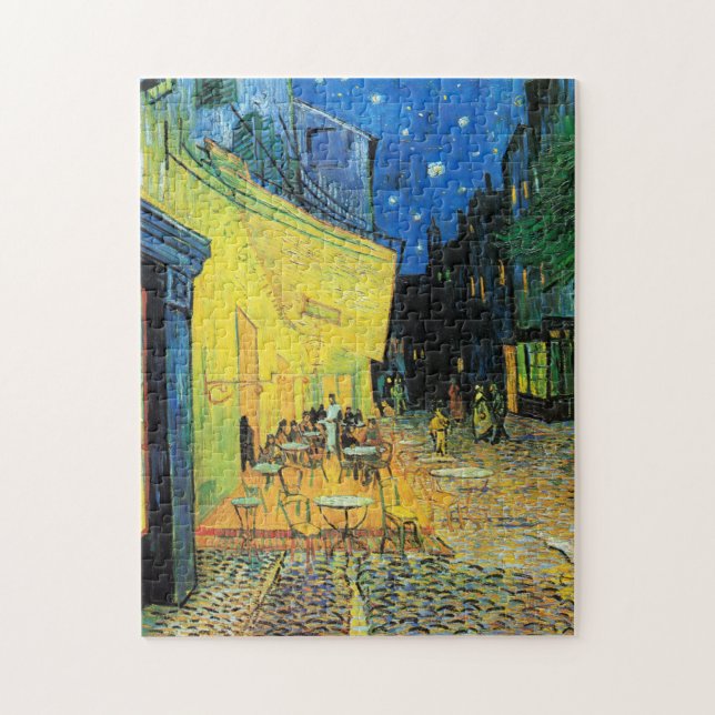 Impressionism Vincent Van Gogh Cafe Terrace i Nig Pussel (Vertikal)