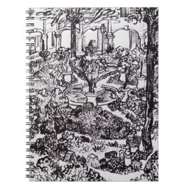 Impressionism Vincent Van Gogh Garten des Hospital Anteckningsbok