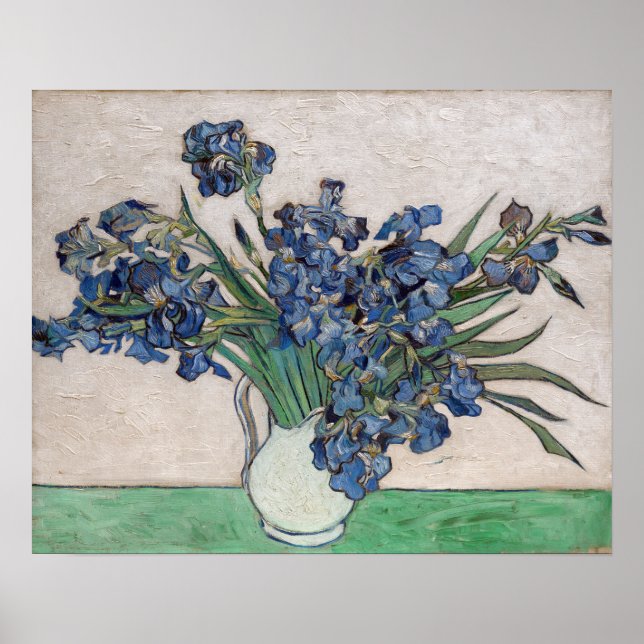 Impressionism Vincent Van Gogh Irises Berömd Visua Poster (Framsidan)
