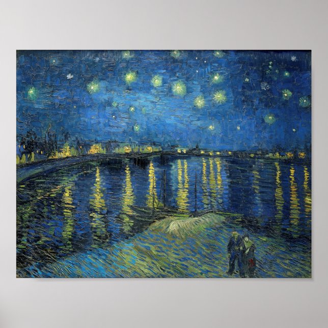 Impressionism Vincent Van Gogh Starry Natt om Poster (Framsidan)