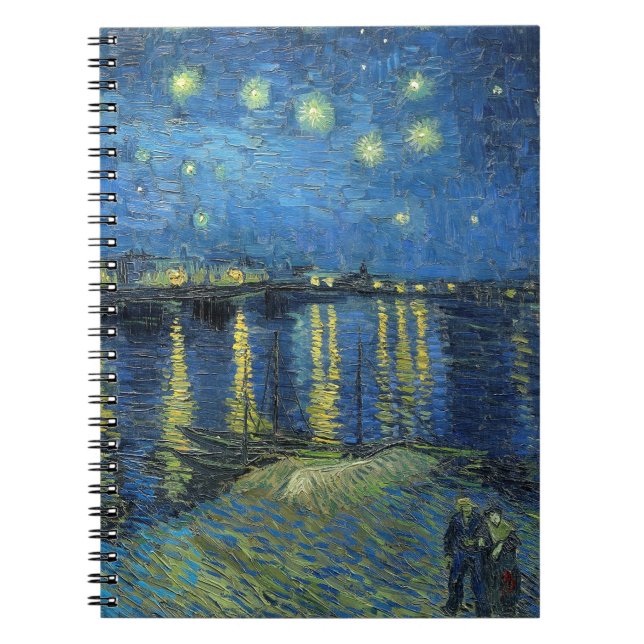 Impressionism Vincent Van Gogh Starry Starry Night Anteckningsbok (Framsidan)