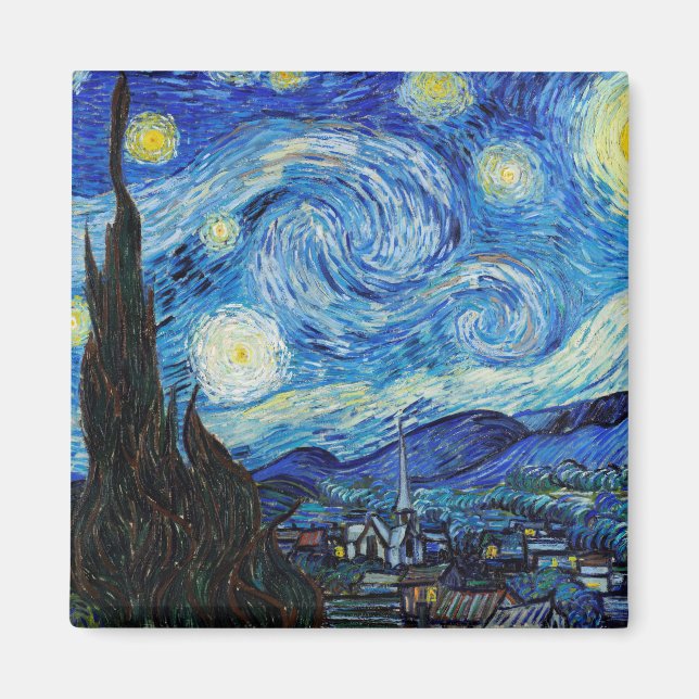 Impressionism Vincent Van Gogh Starry Starry Night Magnet (Framsidan)
