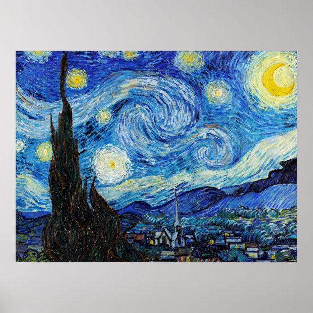 Impressionism Vincent Van Gogh Starry Starry Night Poster (Framsidan)