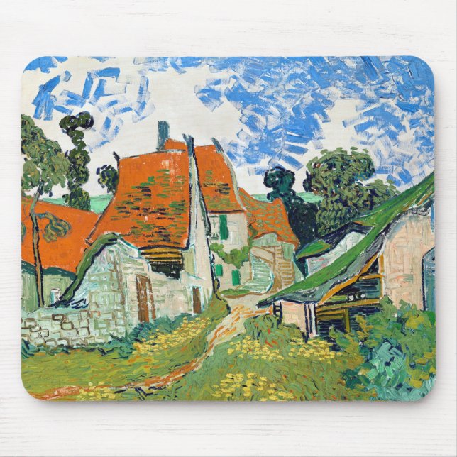 Impressionism Vincent Van Gogh Street i Auvers Musmatta (Framsidan)