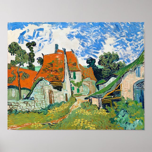Impressionism Vincent Van Gogh Street i Auvers Pa Poster (Framsidan)