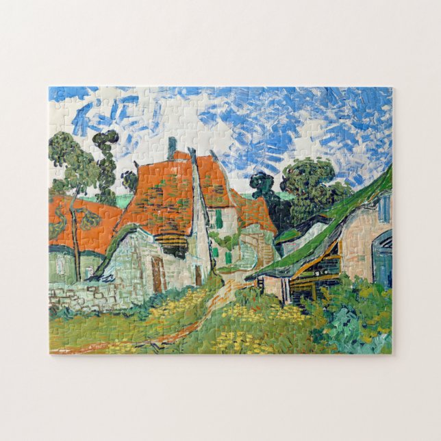 Impressionism Vincent Van Gogh Street i Auvers Pussel (Horisontell)