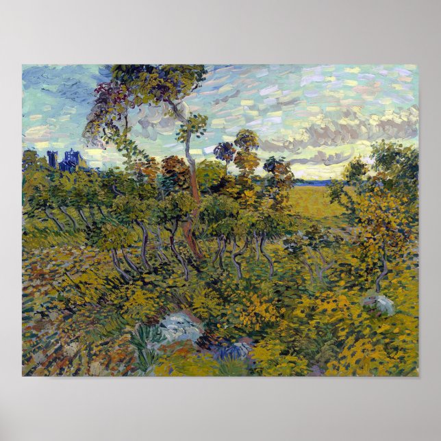 Impressionism Vincent Van Gogh Sunset i Montmajou Poster (Framsidan)