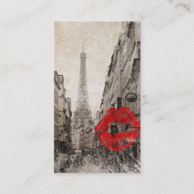 impressionismhösten landskap det paris eiffel torn visitkort (Framsida)