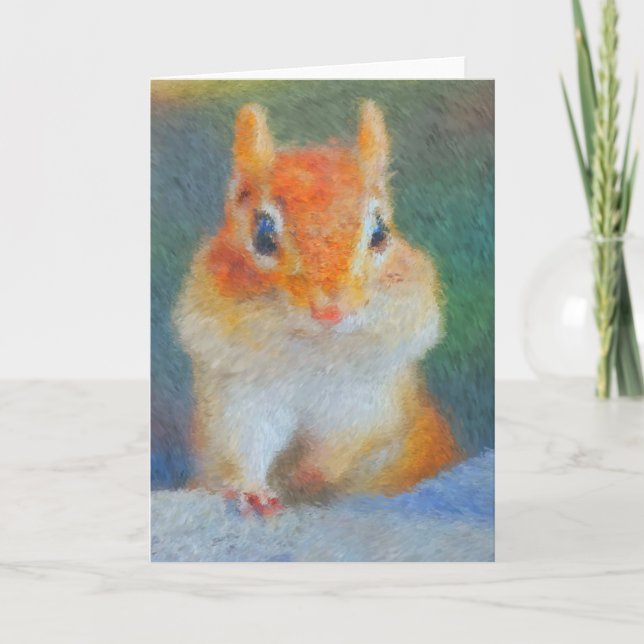 Impressionist Chipmunk Kort (Framsida)