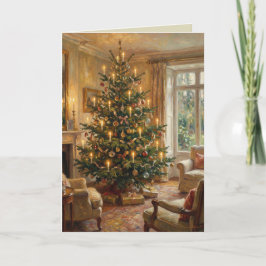 Impressionist Christmas Tree Monet-Style Art Helgkort